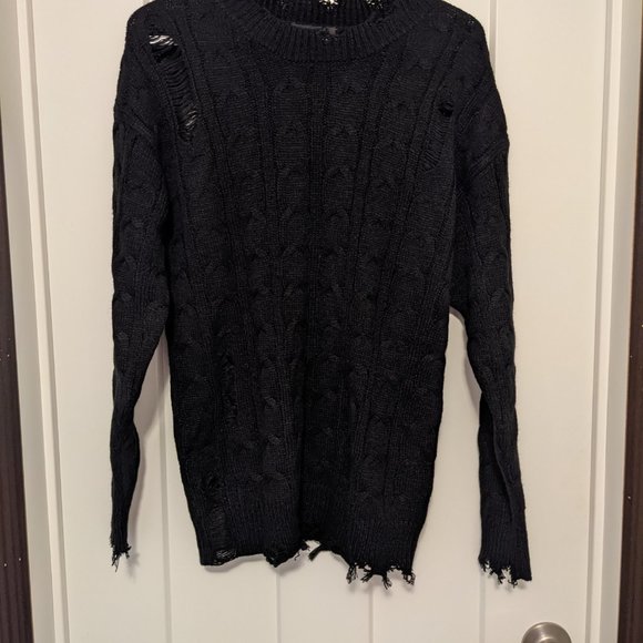 Distressed black sweatshirt - Picture 6 of 6